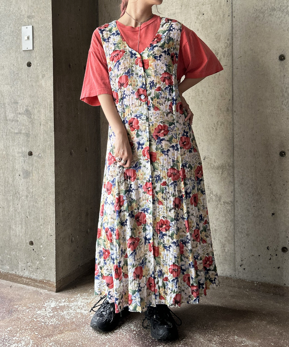 ゴシック ヴィンテージ 古着　H.NAOTO 裾アシメ マキシロングワンピース x704-r1.jpg