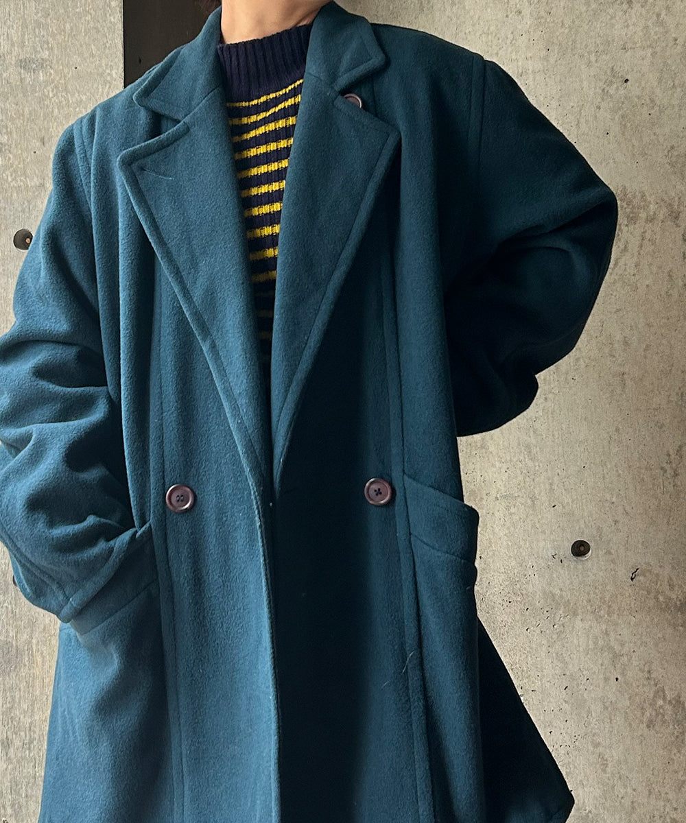 タグ付き H vintage アッシュ グリーンモヘアコート タグ付き H vintage アッシュ グリーンモヘアコート