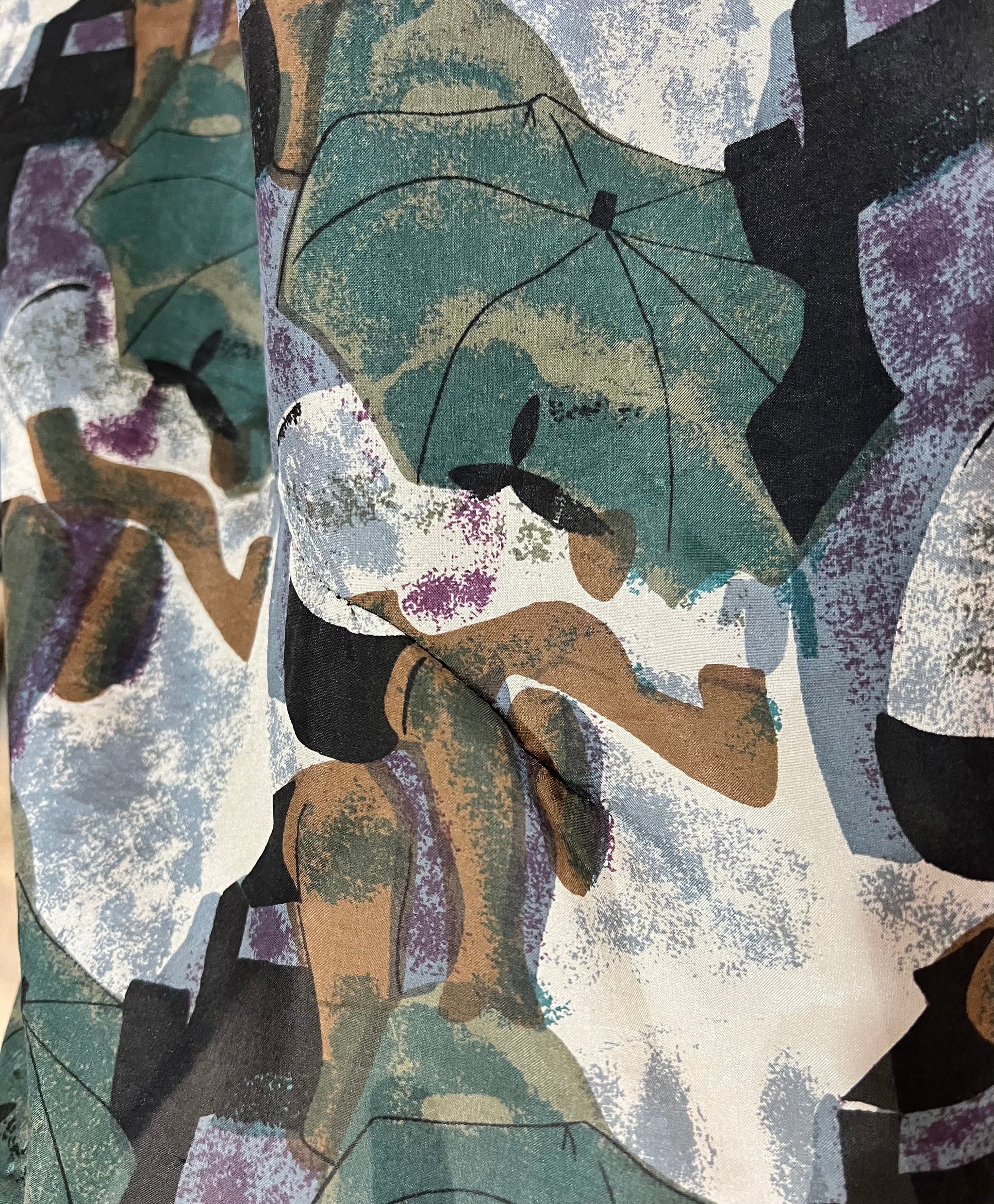 Abstract Pattern Silk Shirt – H アッシュ