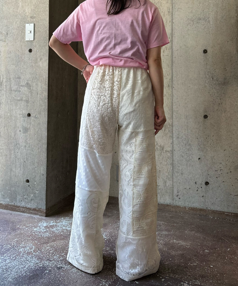 LACY PATCH WORK DROST パンツ LACY PATCH WORK DROST PANTS | Candy Stripper（キャンディ