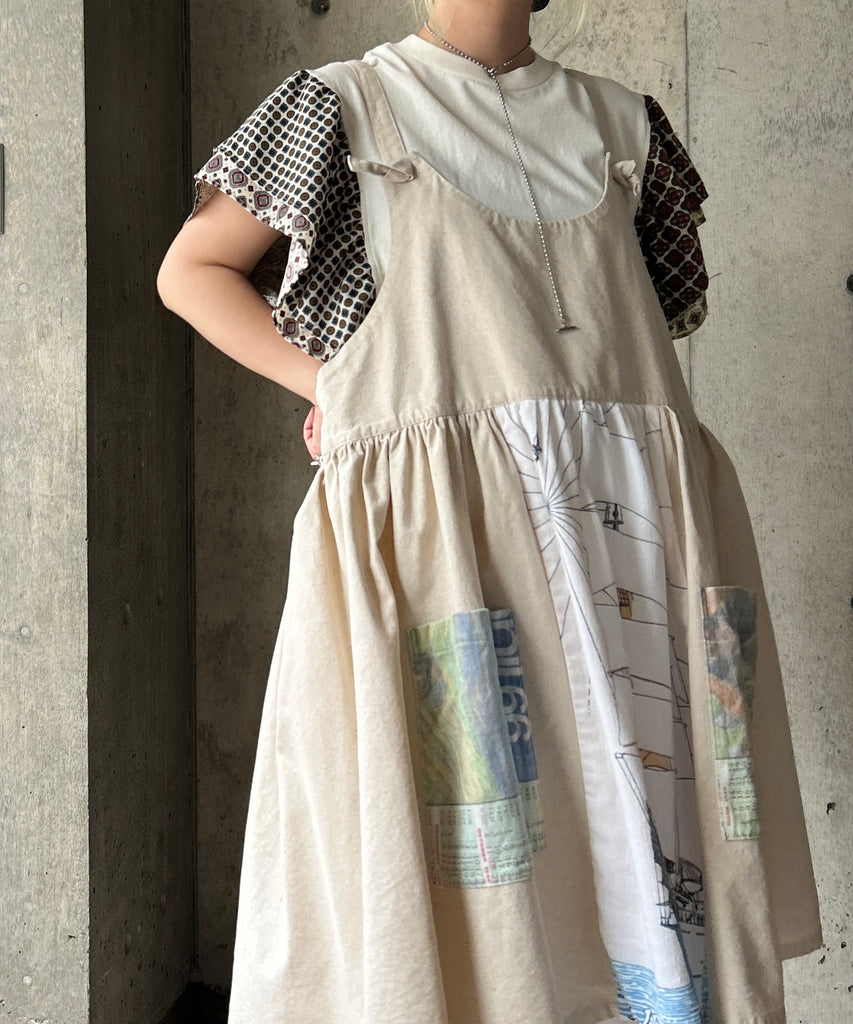 中目黒 古着屋 h アッシュリメイクチャーチドレスホワイト ロング