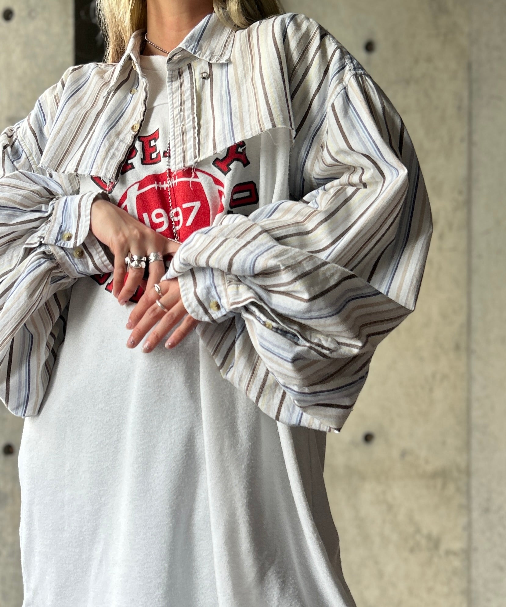 h アッシュ リメイク ラグジャケット花柄フリンジ付き Fleece Floral Print Blouson – FITH ONLINE STORE