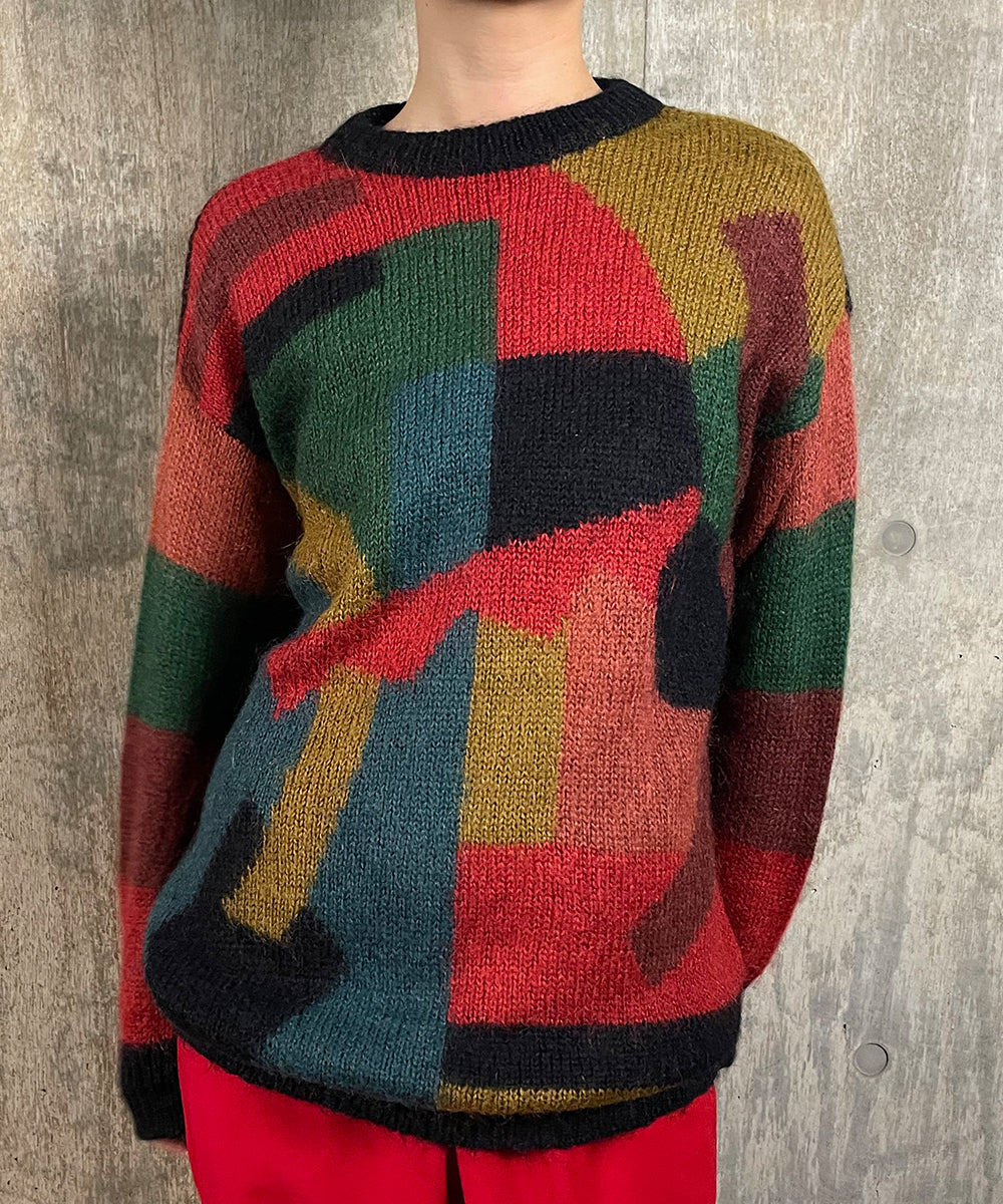 Geometric Pattern Knit – H アッシュ