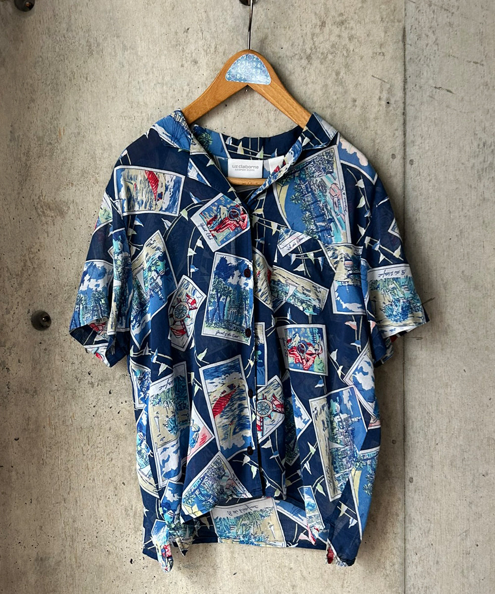S/S Sheer Pattern Shirt – H アッシュ