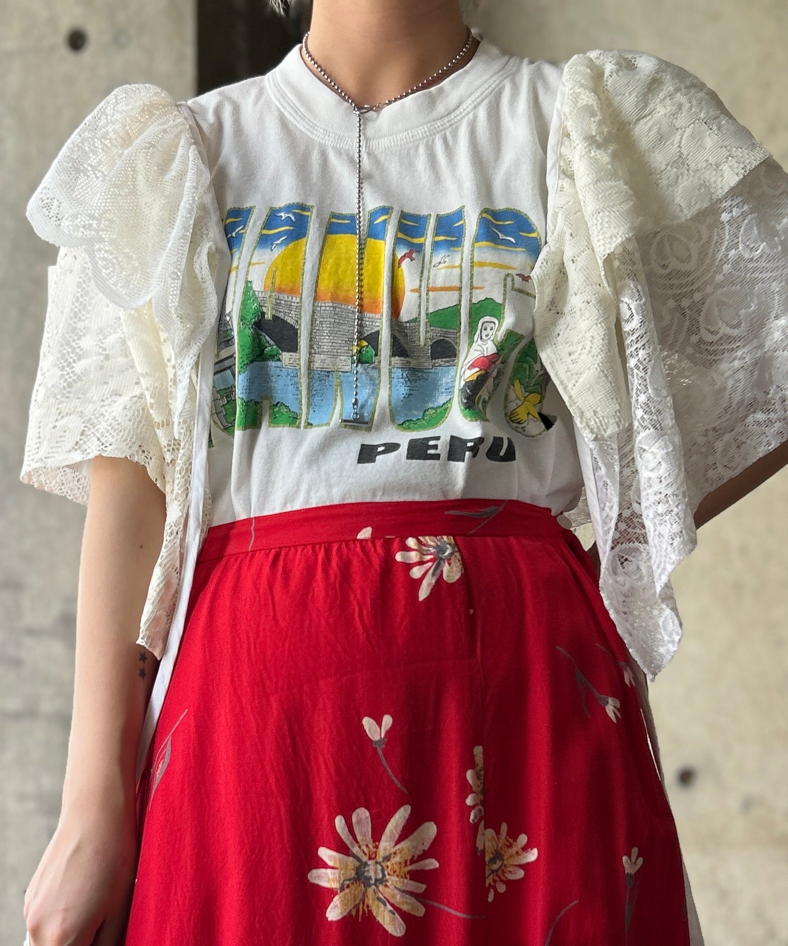 Print Tee – H アッシュ