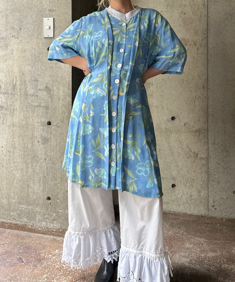 Flower Viscose Onepiece – H アッシュ