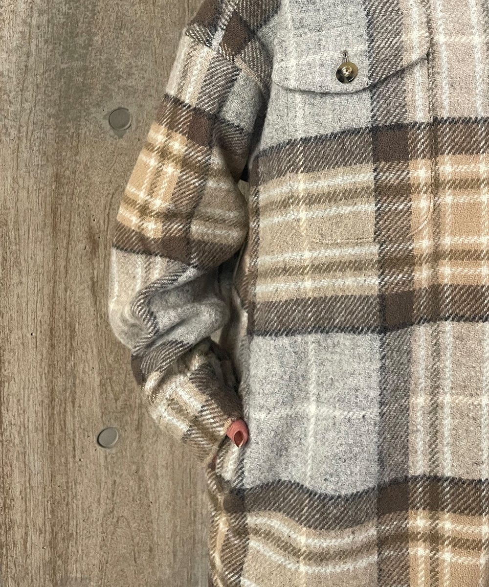 美品。 厚手Tweedmill CPO Coat リメイクロングコート