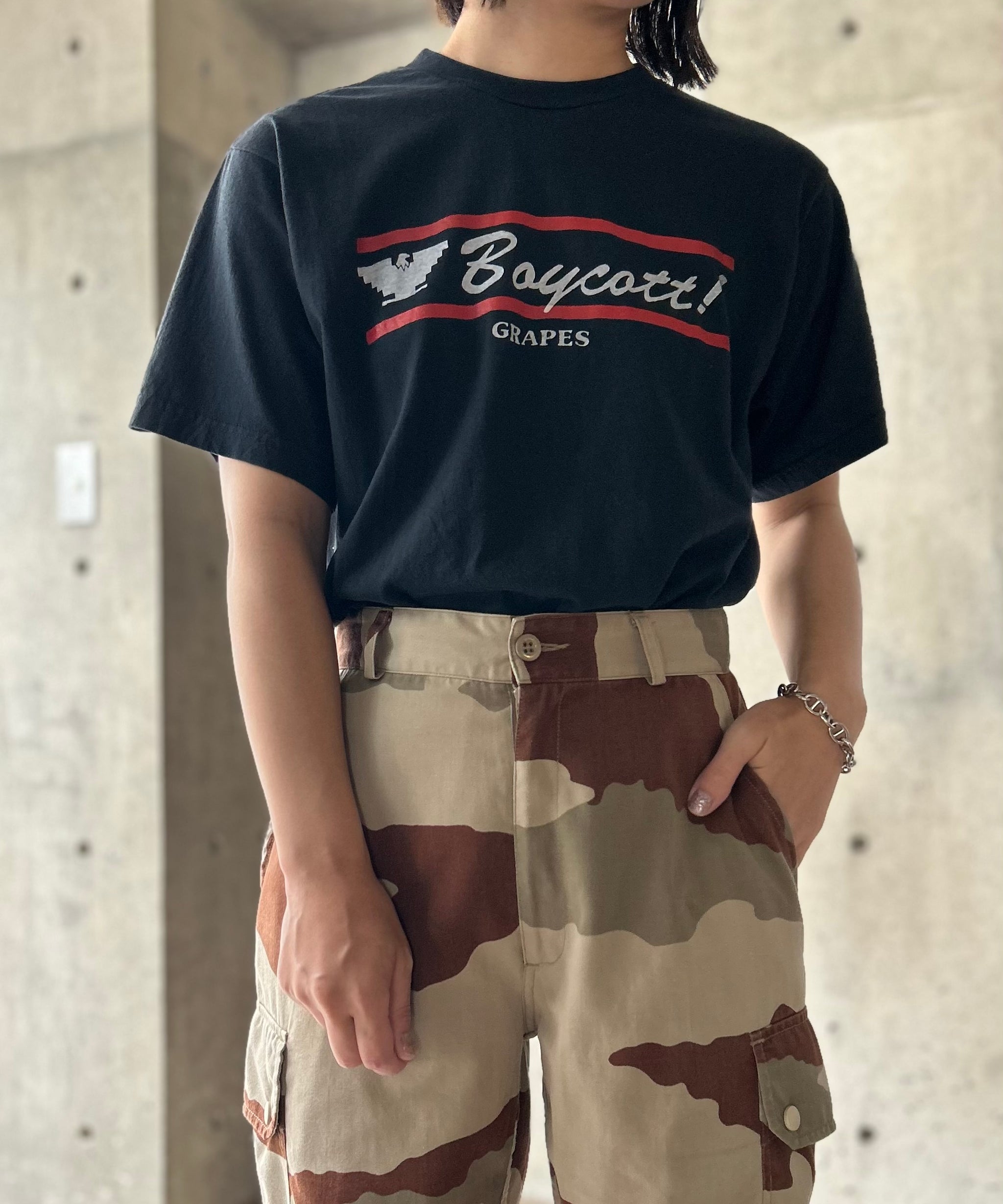 60～70s Print Tee – H アッシュ