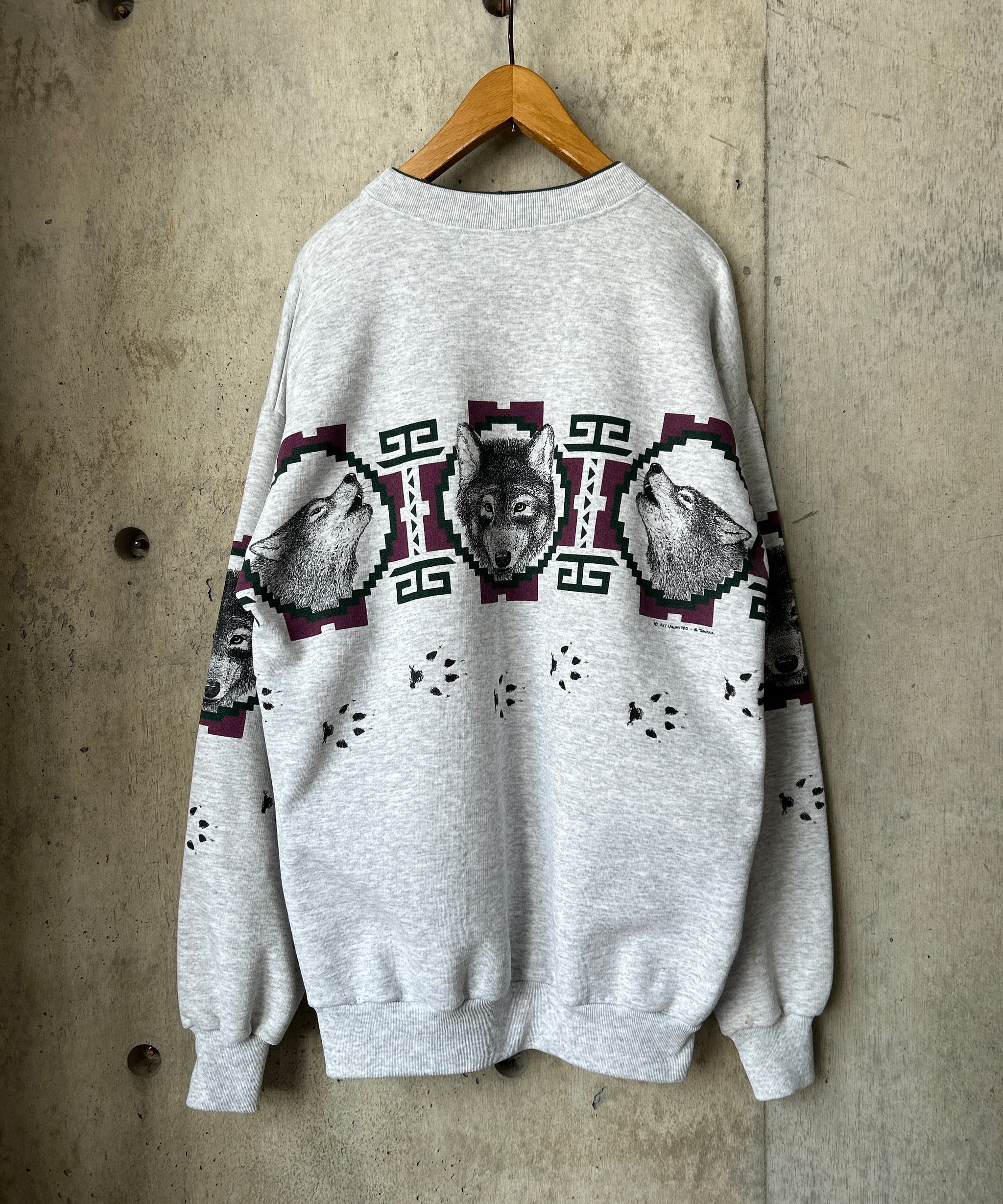 Wolf Print Sweat – H アッシュ