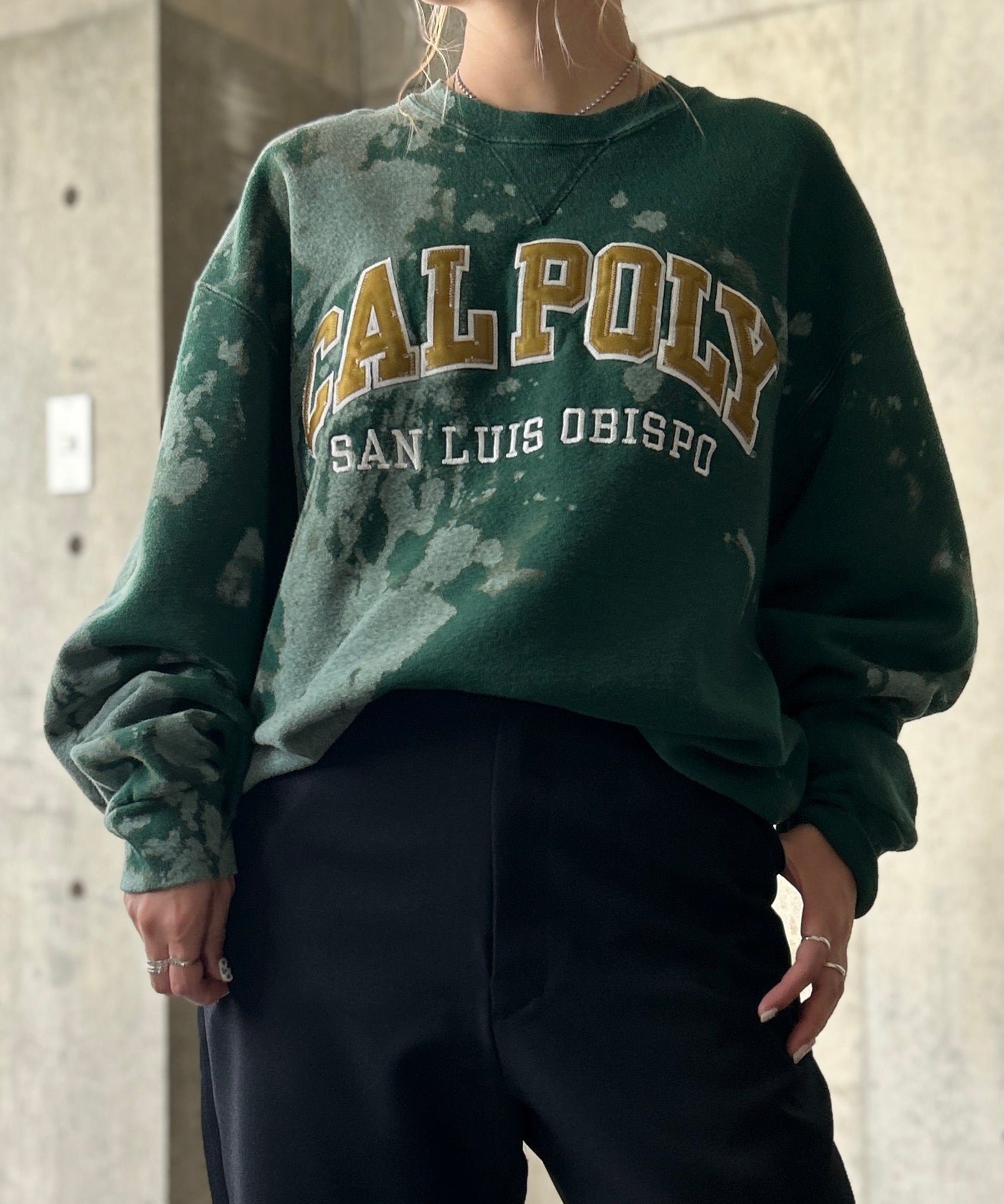 90~00s\"TIAA CREF\" Bleach Sweatブリーチ スウェット 90~00s