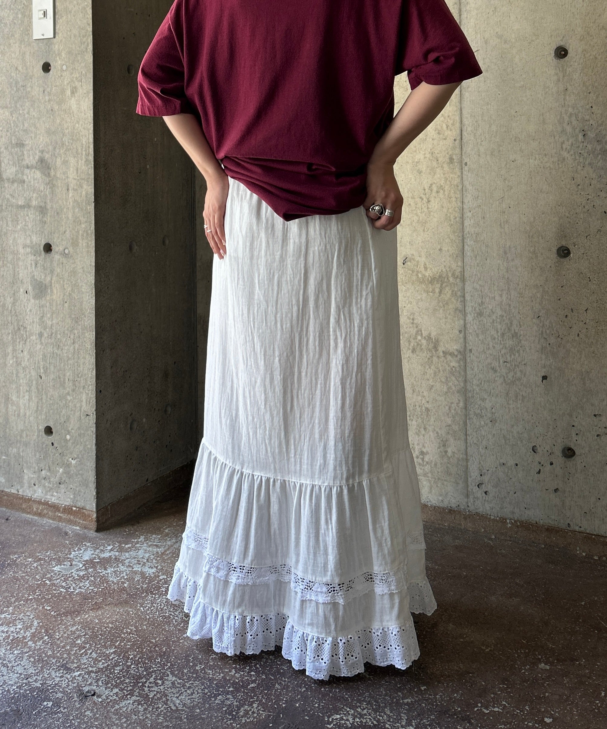 HIGH WAIST STRAIGHT MAXI SKIRTテラコッタsize1 HIGH WAIST STRAIGHT MAXI SKIRTテラコッタsize1 - スカート最新