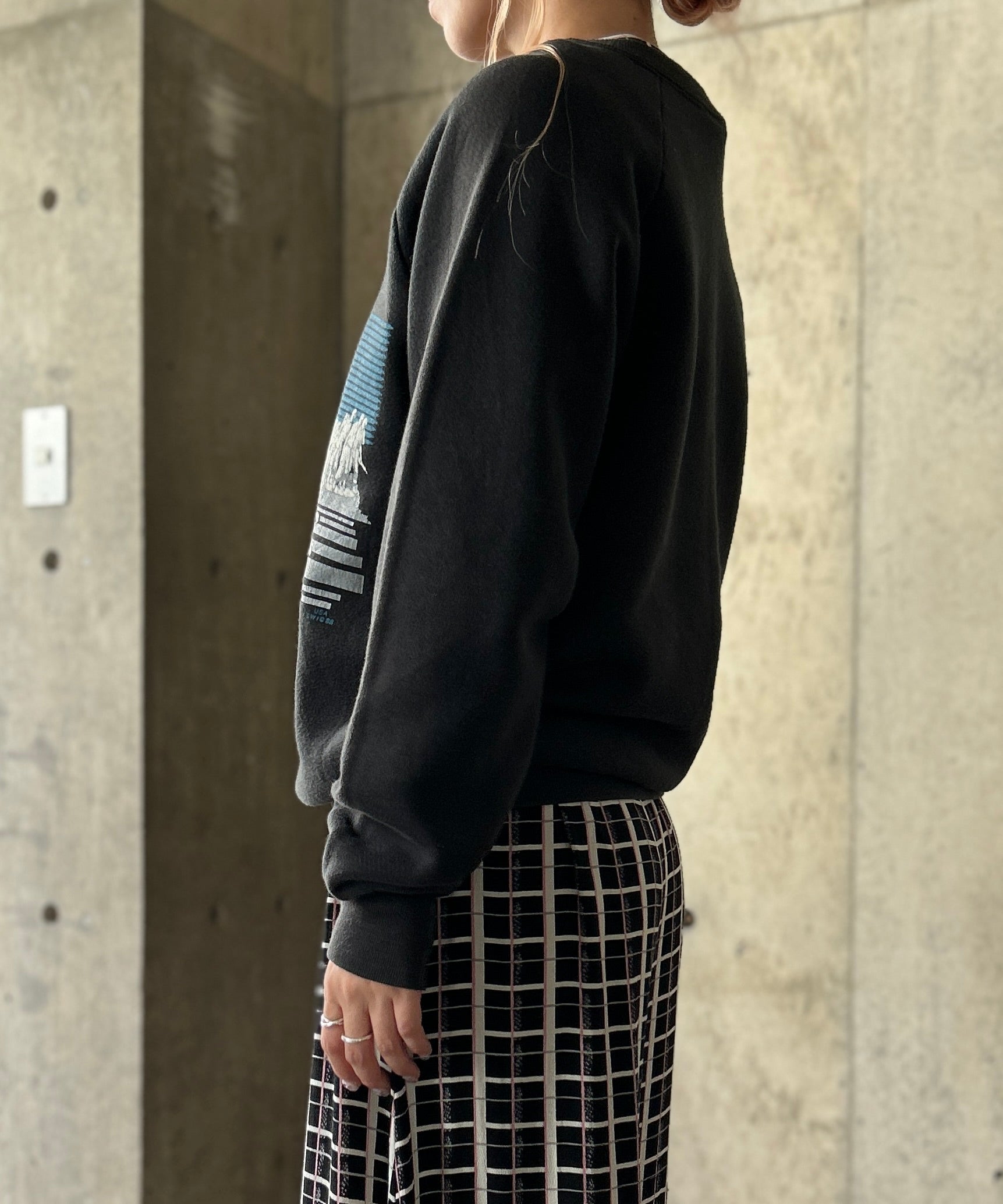 90s Print Sweat – H アッシュ