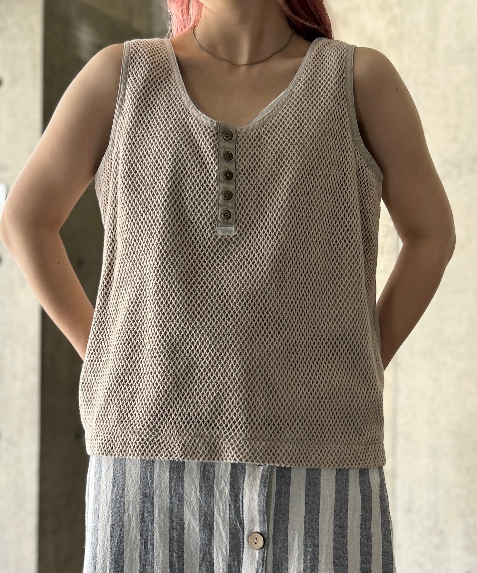 tシャツ sheer H/N tops レディース L.H.P tシャツ OJOS/オホス/HALF SHEER JERSEY TEE レディース
