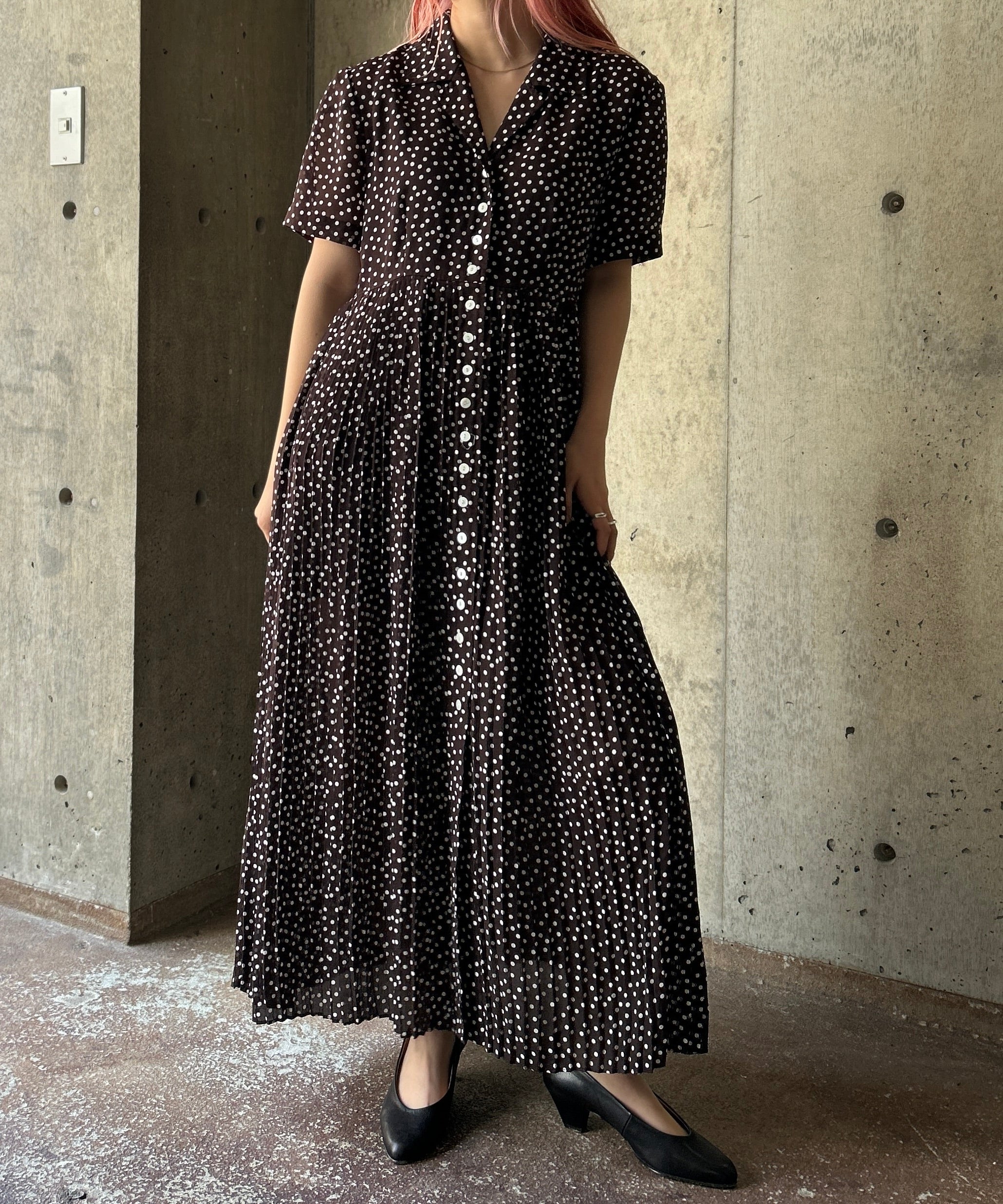 S/S Dot Pattern Onepiece – H アッシュ