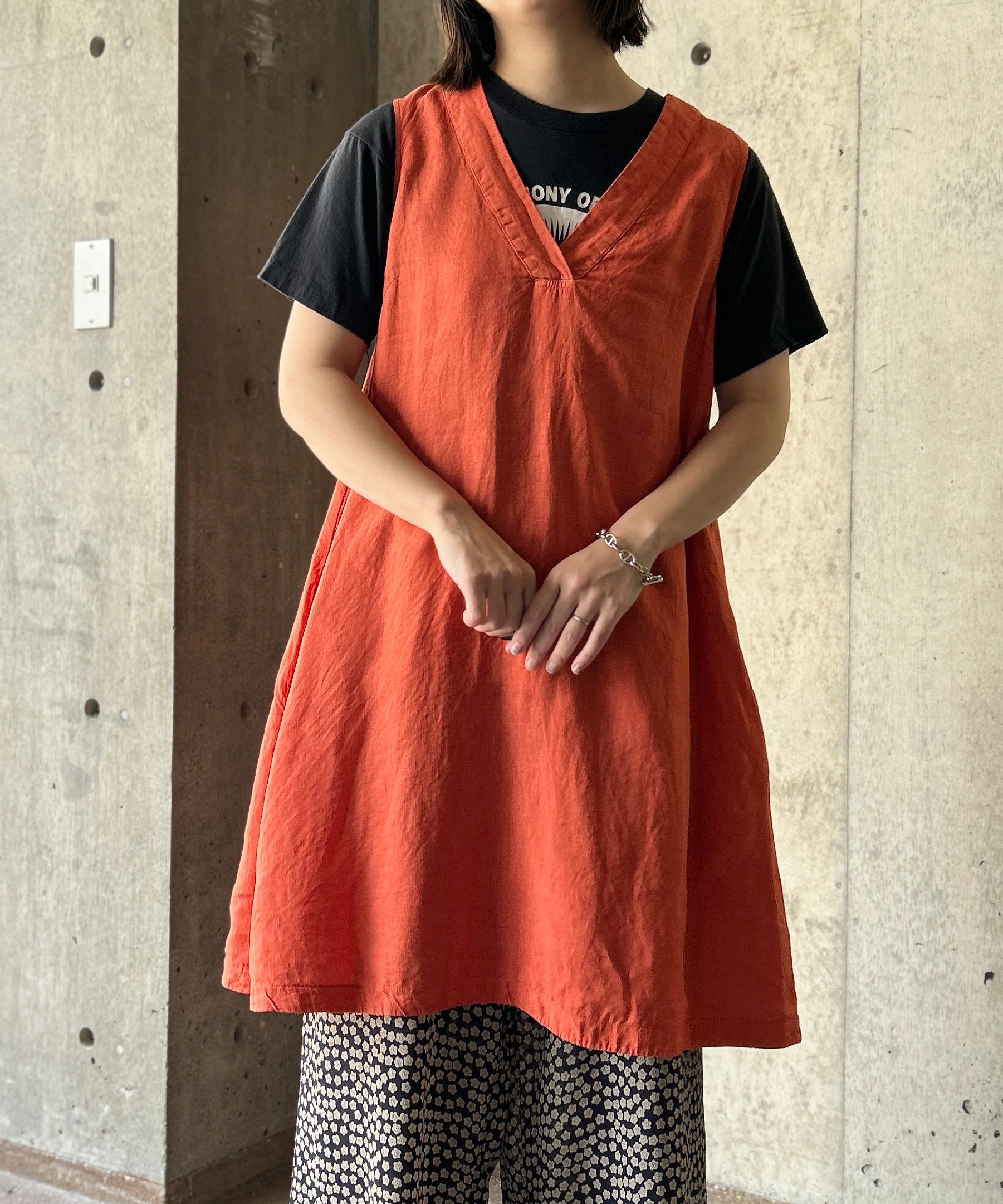 N/S Linen Mini Onepiece – H アッシュ