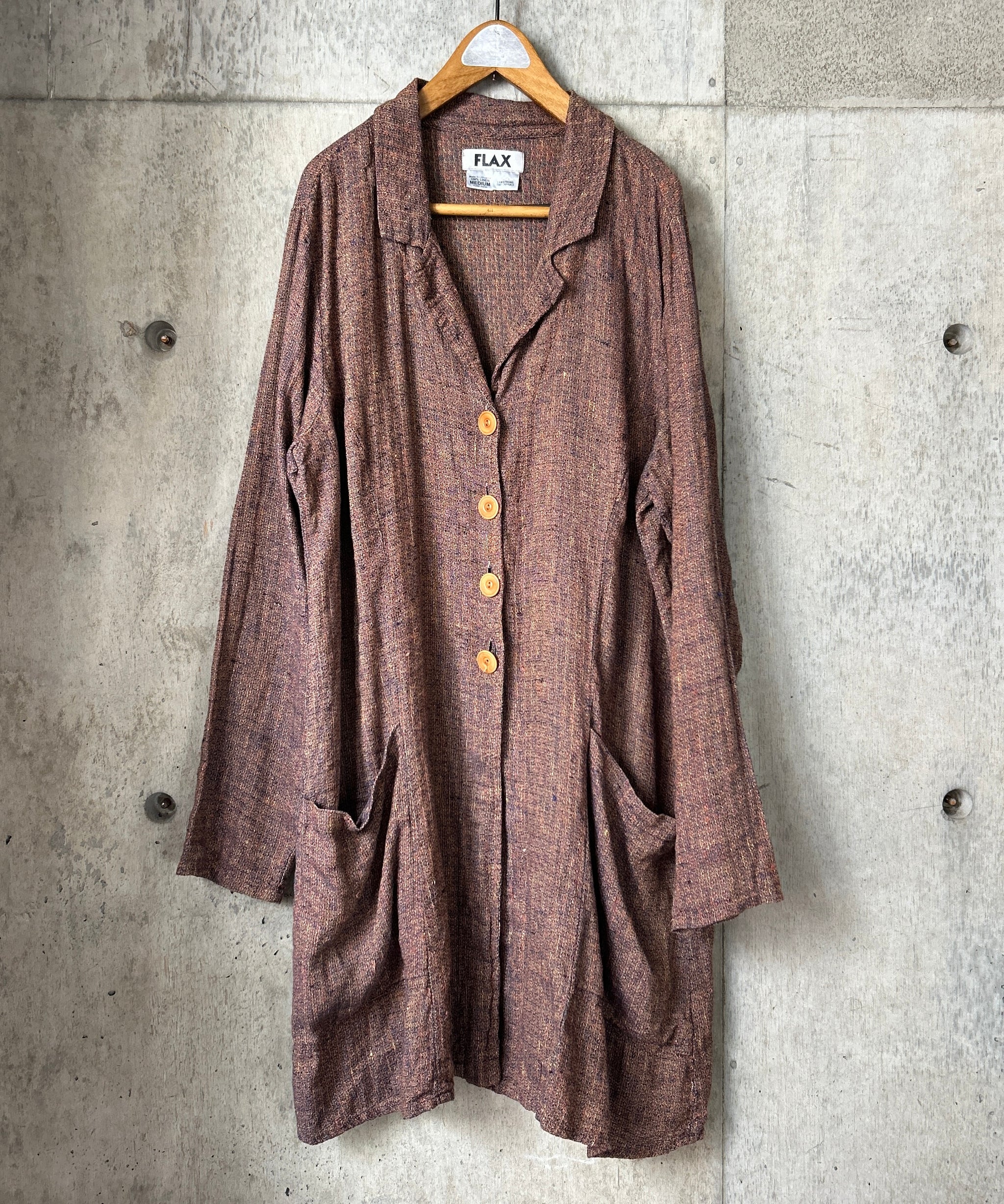 FLAX Linen Long Jacket – H アッシュ