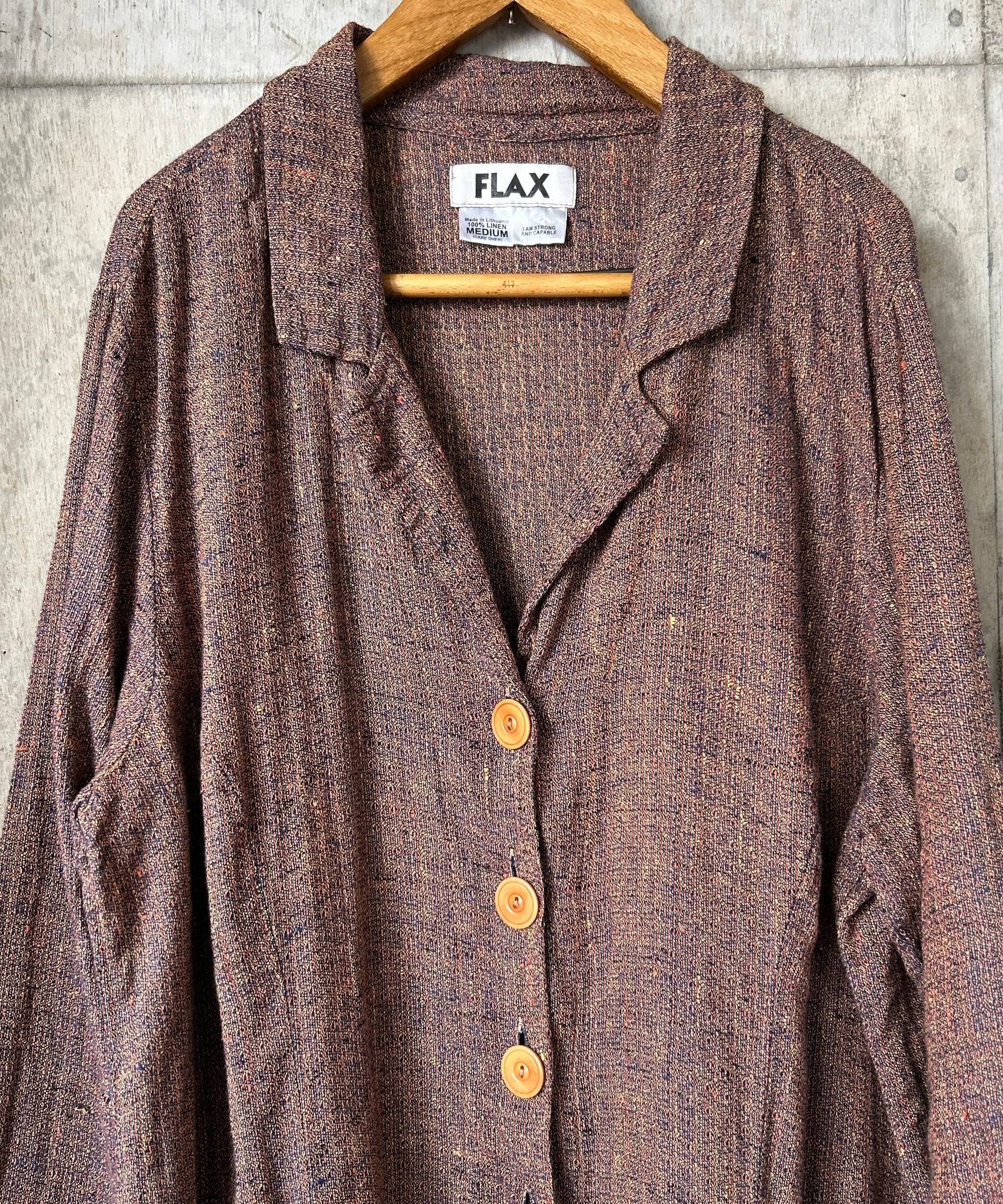 FLAX Linen Long Jacket – H アッシュ