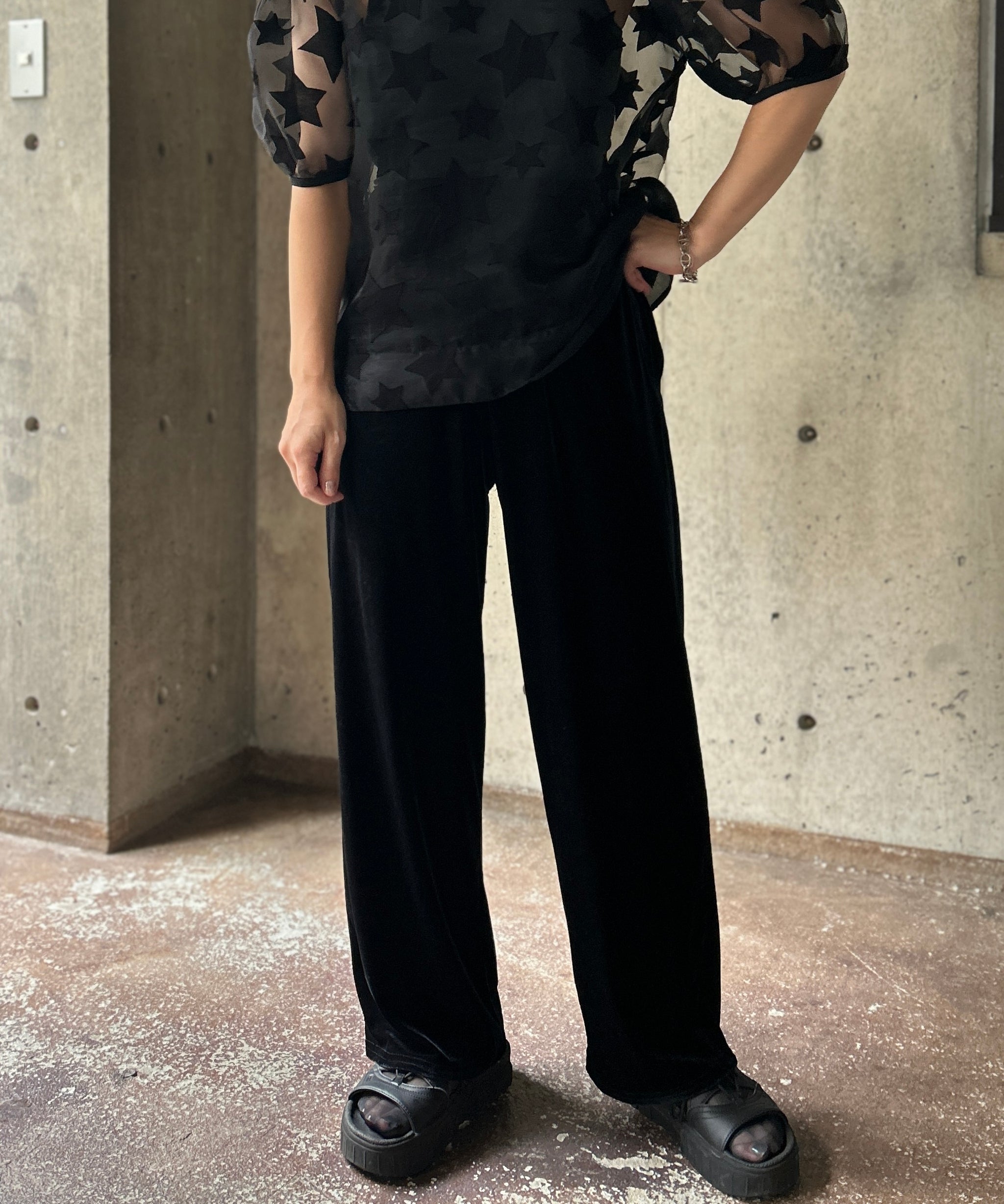 パンツ Velour Minimal Pants Velour Easy Pants – H アッシュ