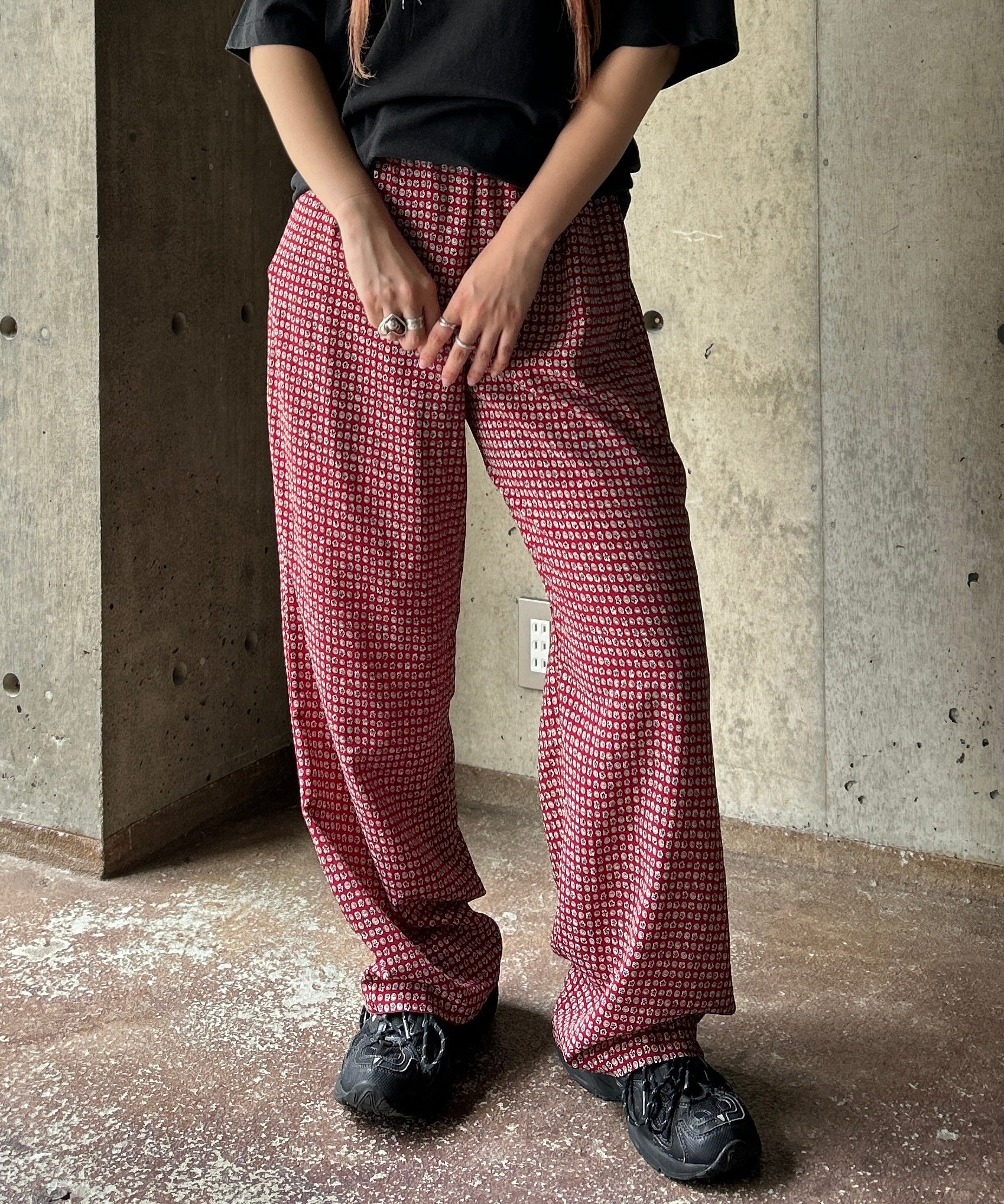 Geomeric Pattern Easy Pants – H アッシュ