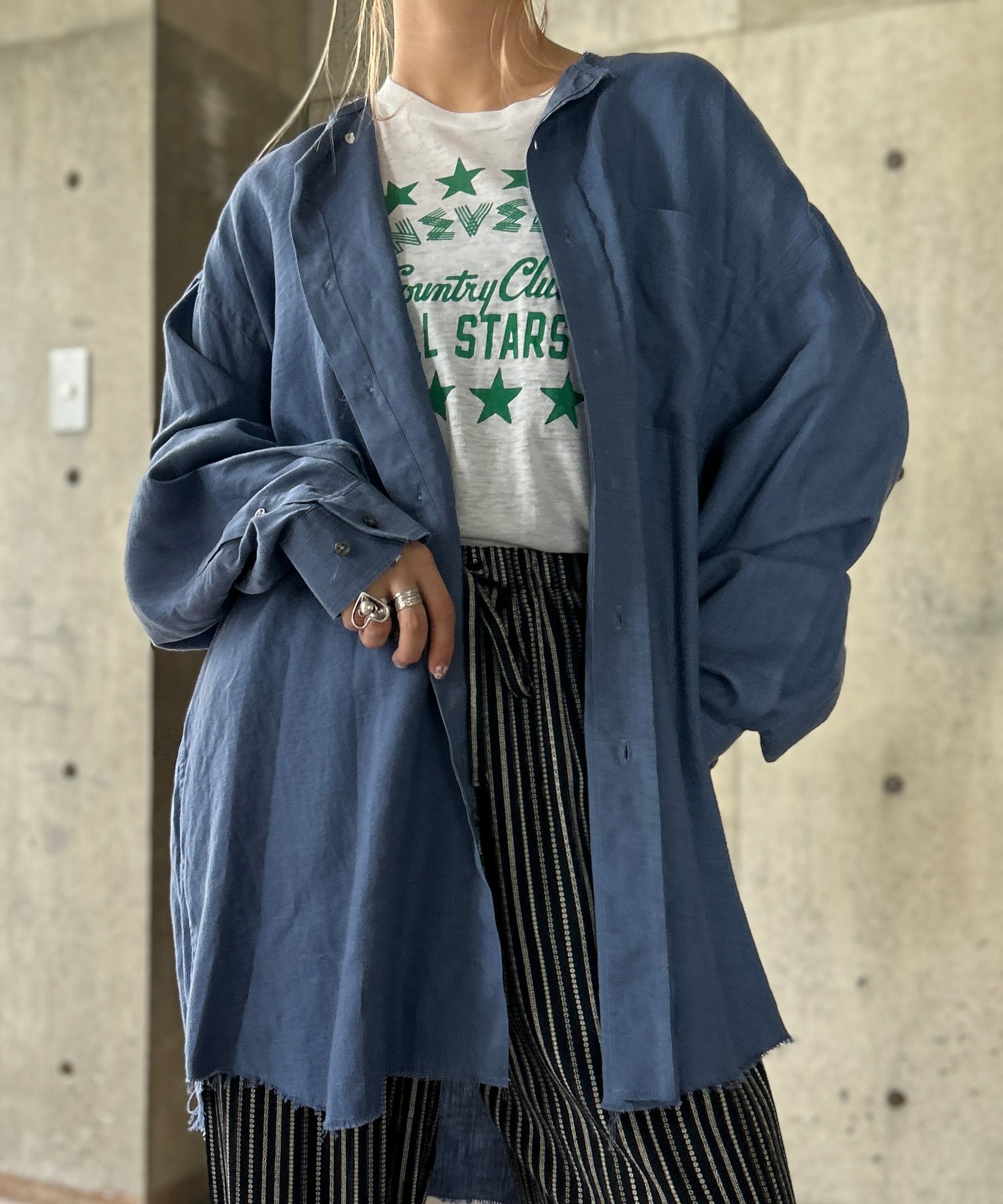 タンタンで購入H（アッシュ）Remake Nocollar Big Shirts Remake Nocollar Big Shirt – H アッシュ