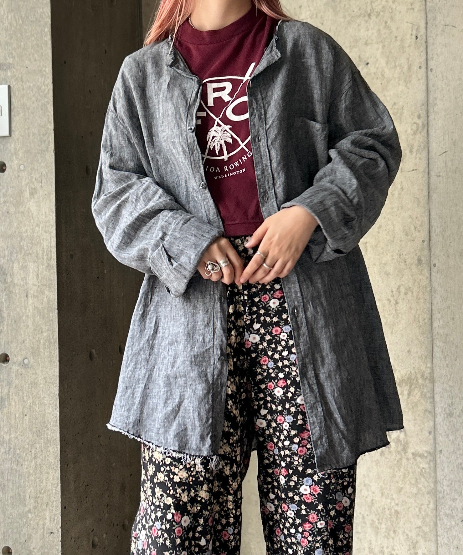 タグ付き H vintage アッシュ グリーンモヘアコート タグ付き H vintage アッシュ グリーンモヘアコート タグ付き H