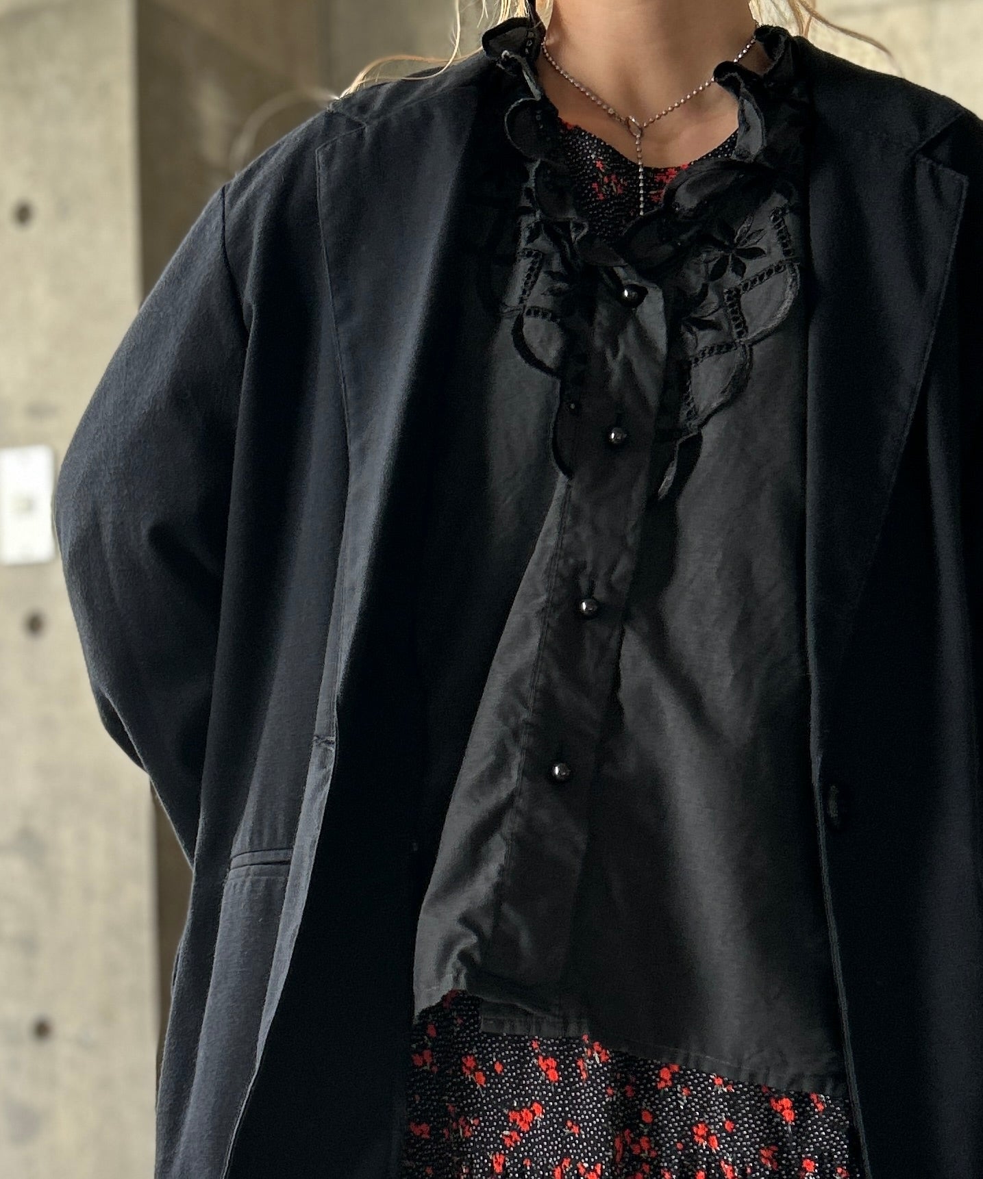 トップス acka embroidery frill blouse JOHNNY WAS Allbee Embroidered Floral Geometric Print Ruffle